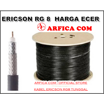 KABEL ANTENA RIG RG 8 ERCSON TUNGGAL KABEL RADIO RIG HT ANTENA RG 8 RIG YAESU ALINCO MOTOROLA