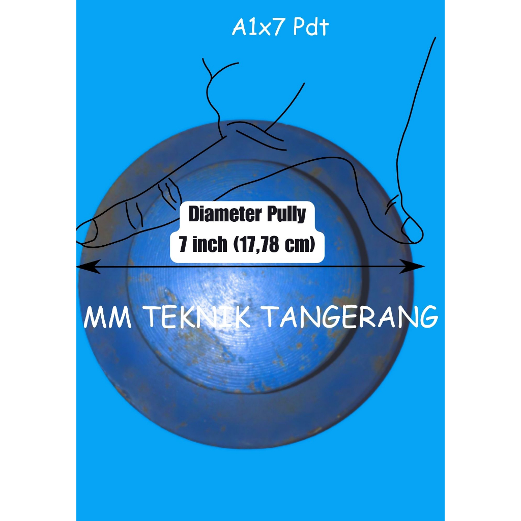 Pully A1 x 7" Padat Besi Ancuran Poli A1 x 7 inchi Pulley Cor besi Anc 7 inch A1x7" A1x7 A 1x7" 1x7 