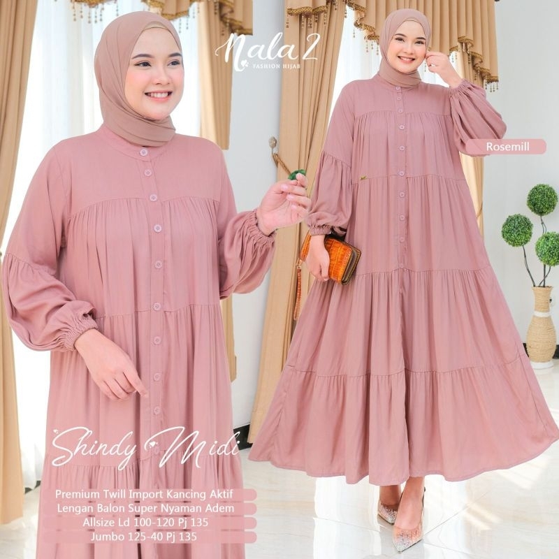 SHINDY MIDI/ TUNIK POLOS PREMIUM ORI NALA