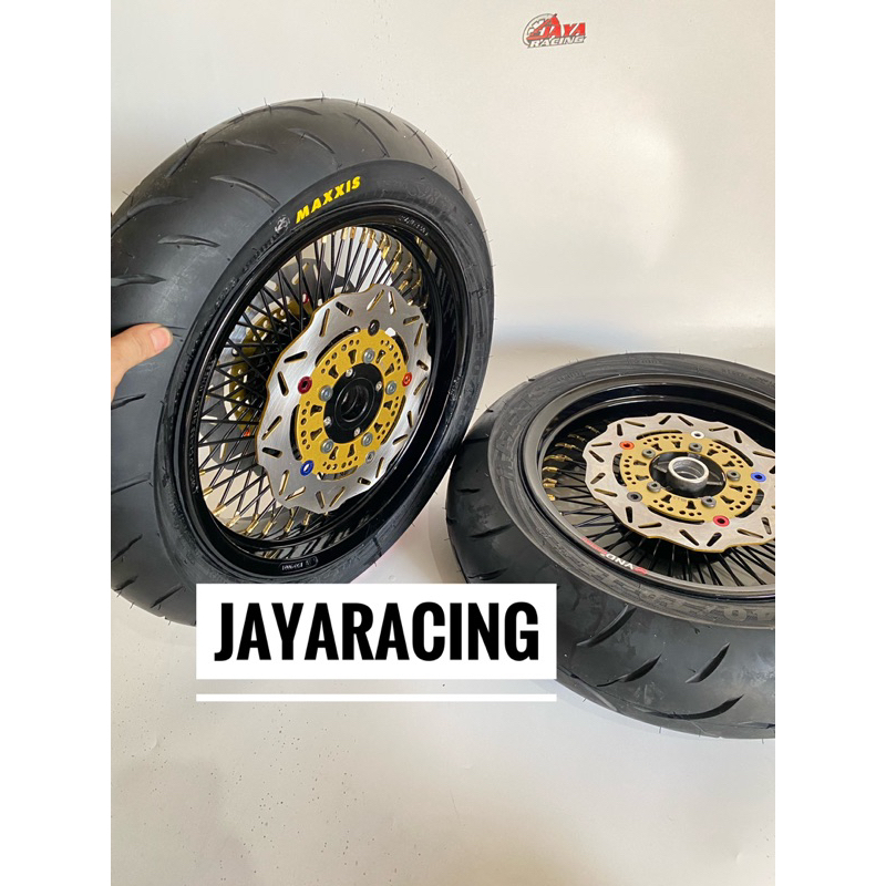 sepaket velg custom double disc tapak lebar Benelli patagonian eagle motobi