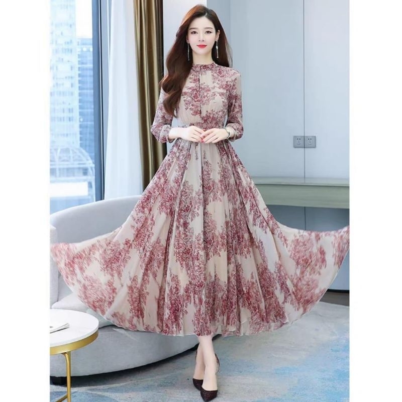 97730 Fashion autfit maxi long dres dress longdres longdress pesta prewedding dinner diner ultah par