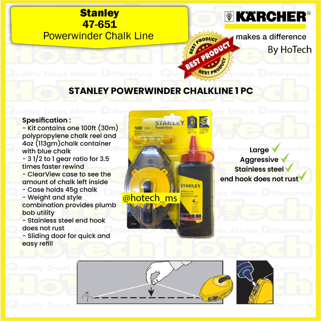 

STANLEY | Kapur Tulis Refill | Hand Tools | Powerwinder Chalk line