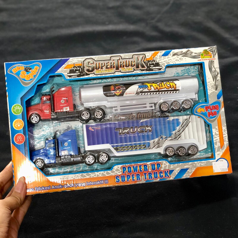 MAINAN MOBIL MOBILAN TRUK EKSPEDISI MAINAN TRUK ISI 2 PCS SNI MAINAN MOBIL TRUCK PANJANG