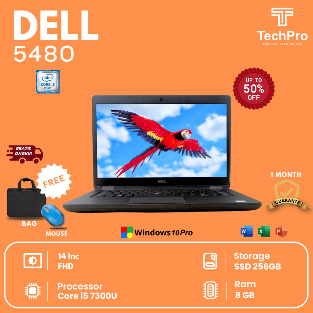 DELL LATITUDE 5480 CORE I5 GEN 7 DAN CORE I7 GEN7 Peningkatan baru laptop Gaming Tipis dan RinganTer