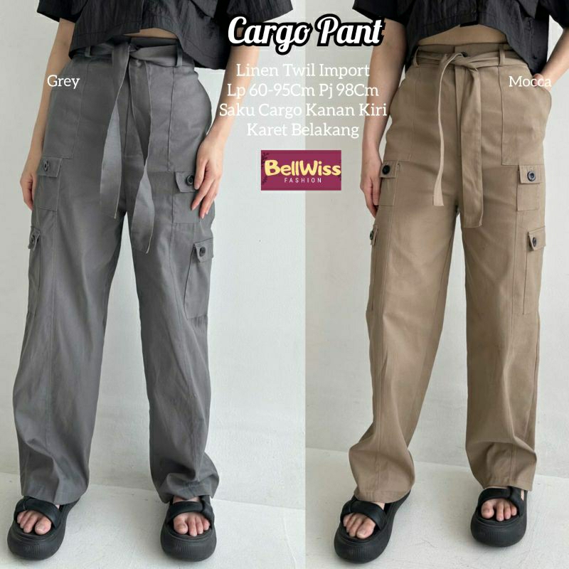 cargo pants by bellwiss || linen twill import lp60-95