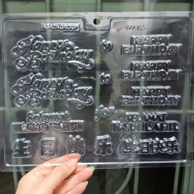 Cetakan Mika Coklat Puding HBD Selamat Ultah