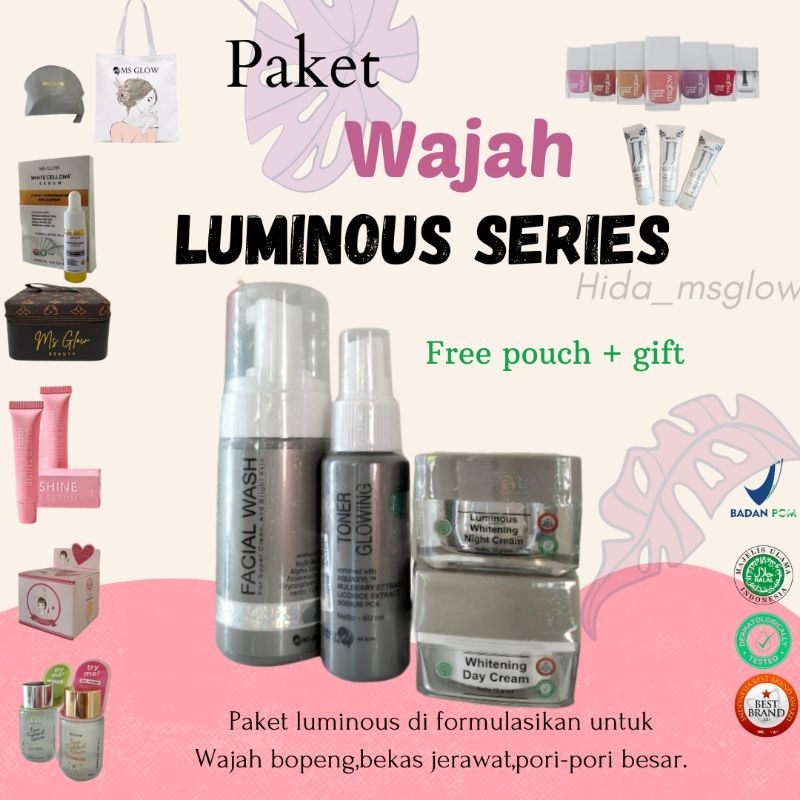 paket luminous ms glow original (bopeng/bekas jerawat)