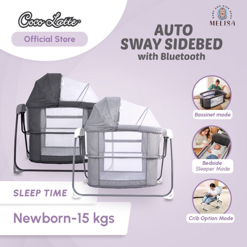Baby Box Cocolatte Auto Sway Swing Side Bed
