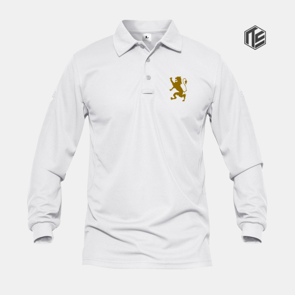 PROMO Kaos Polo Dewasa Lengan Panjang Giordano Lb Text Gold T-Shirt Baju Santai Baju Kerja Quality