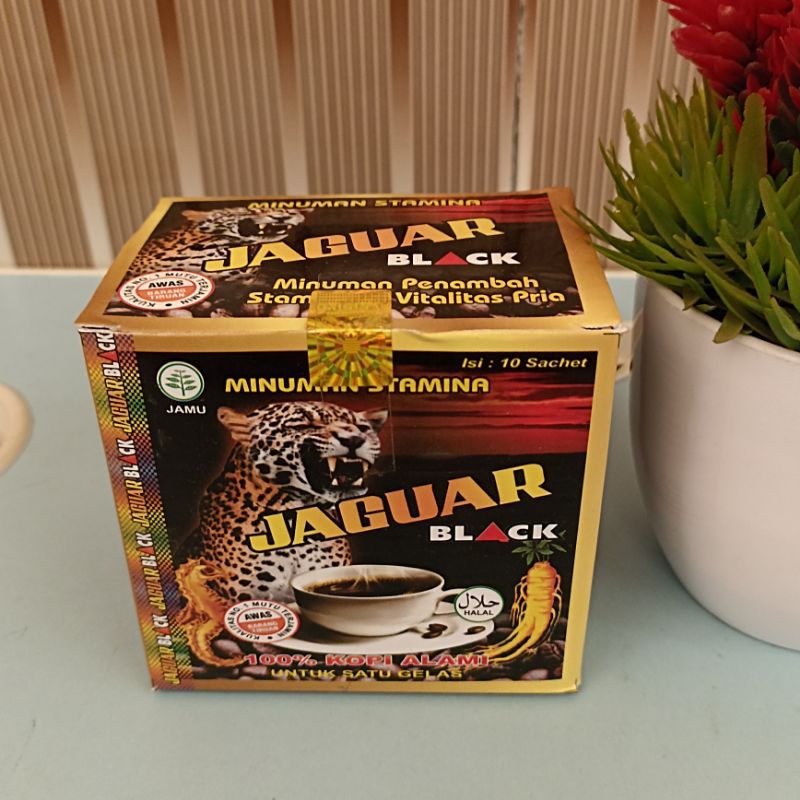 KOPI LANANG KOPI JAGUAR BLACK (1 BOX ISI 10 SACHET) STAMINA PRIA DEWASA OBAT KUAT OBAT TAHAN LAMA OB
