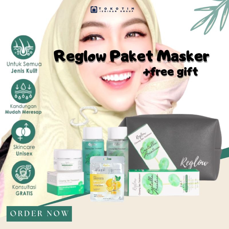 Reglow Original Skincare Wajah Wanita Pembersih Flek Hitam Detok Jerawat & Berminyak