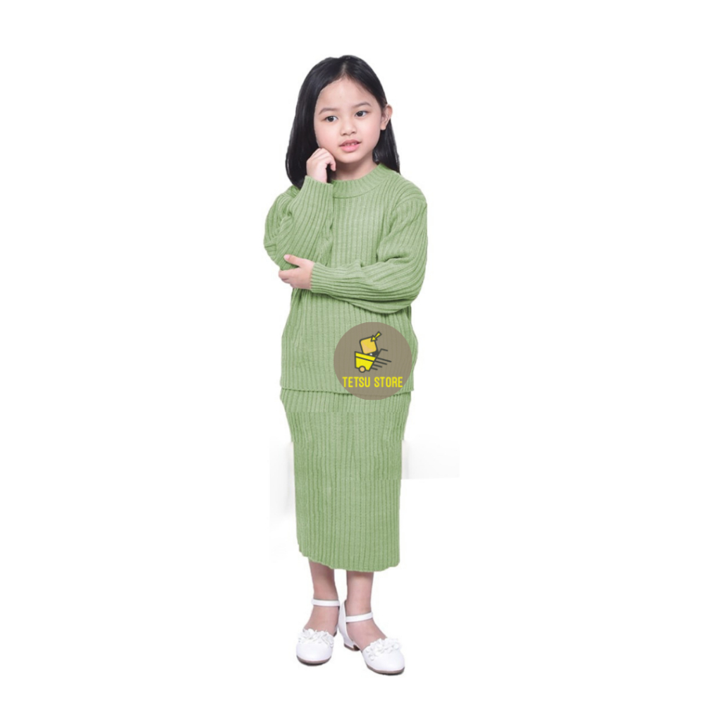 Rok Span Rajut Anak Usia 3 4 5 6 7 8 9 10 tahun / Rok Rajut Anak Tebal / Bawahan Anak Perempuan