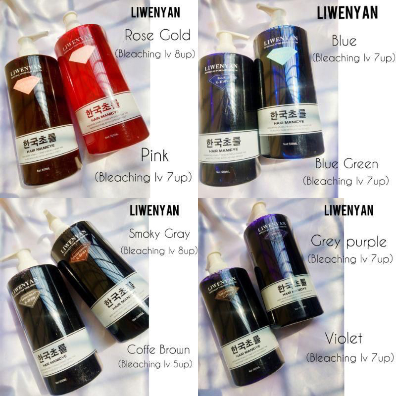 Liwenyan Intense Colors Shampo Silver / Shampo Purple untuk memperbaiki keratin rambut / Semir Rambu