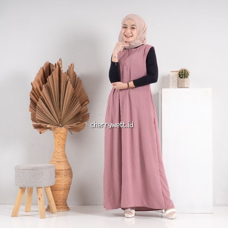 Inner Dress Tanpa lengan Busui Bumil kringkel