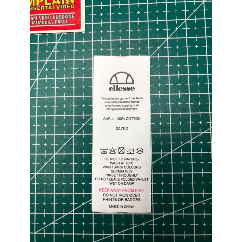 

ELLESSE TAG WASH SUPER PREMIUM CO 1X DI KIRIM 600PCS
