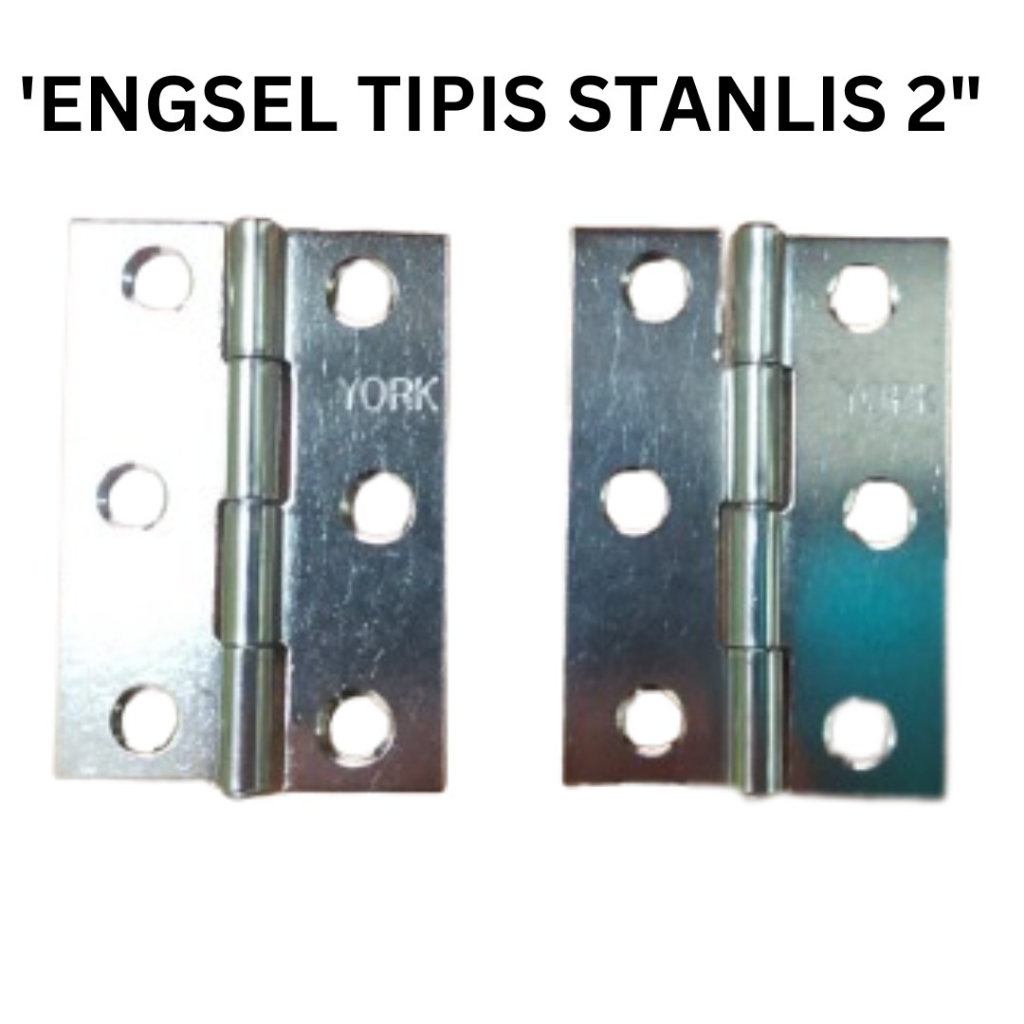 Aneka - Engsel Kupu Mini Kecil 2" STAINLES Pintu Lemari Pakaian Kayu Plus Baut  AN22