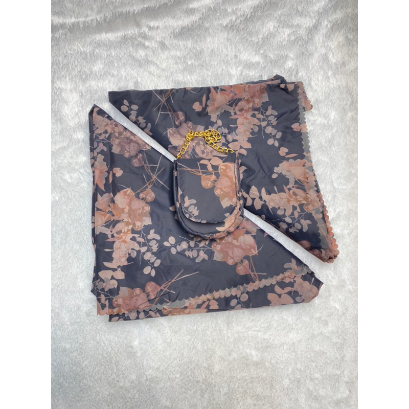 mukena treveling mukena treveling motif bunga tas kecil