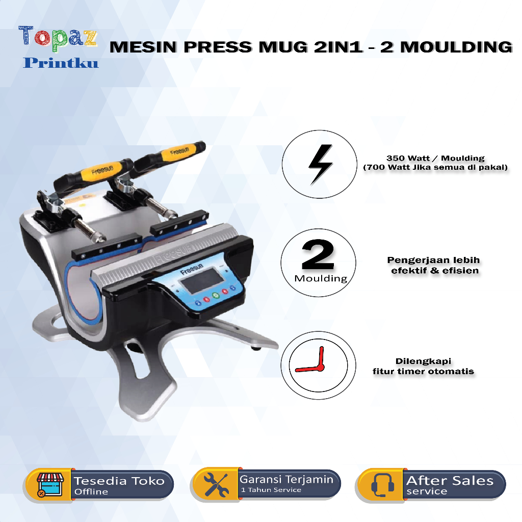 MESIN PRESS MUG TWIN / DOUBLE / 2 IN 1 / 2IN1