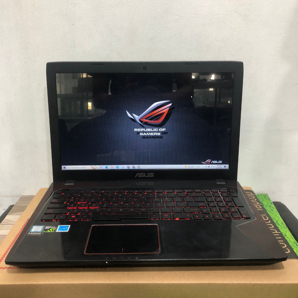 Laptop Gaming Asus FX553VD Core i7 gen 7 RAM 16GB SSD 240GB GTX1050 Lancar Siap Pakai