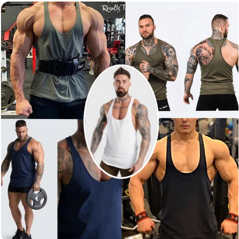 KOLEKSI SINGLET COAK TALI KECIL GYM Kaos training olahraga pria fitnes