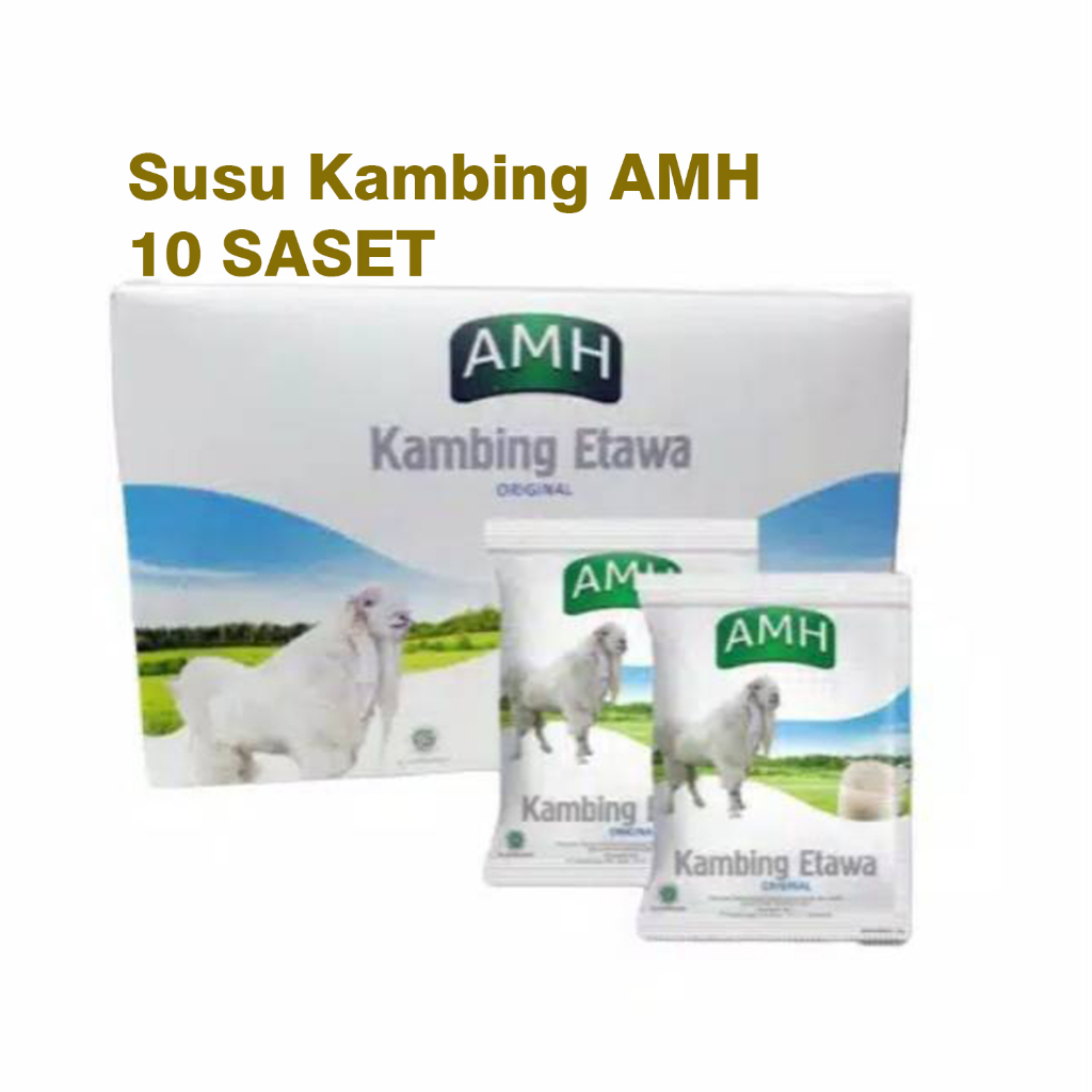 

Susu Etawa Kambing AMH Full Cream [ 1 Box isi 10 sachet ] Original