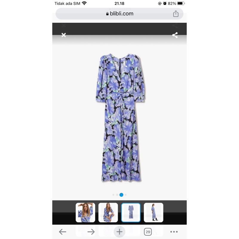 mango dress ungu muda