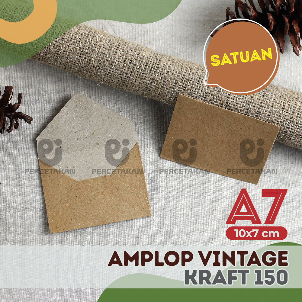 

A7 Amplop Vintage Kraft | Bahan Kraft 150GR | Ukuran 7x10 CM A7 | Amplop Murah