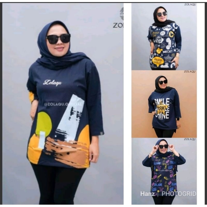 Kaos ZOLAQU ORI Oversize Navy Series