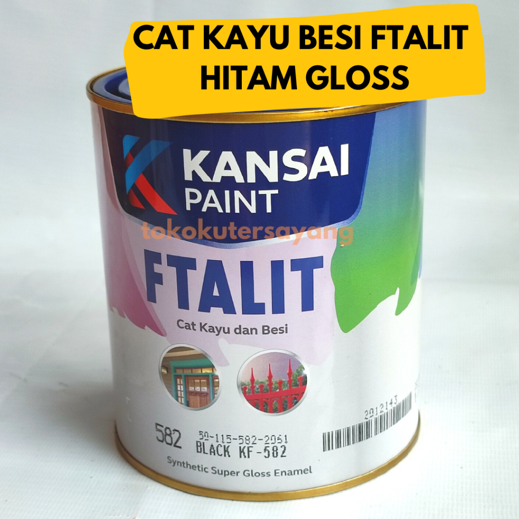 CAT MINYAK KAYU BESI FTALIT HITAM PUTIH GLOSS DOFF DOP BLACK WHITE