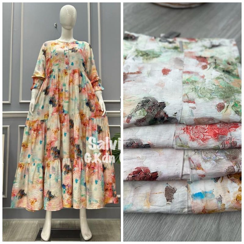 KADINA ARABYAN DRESS BY SALVINA YS GAMIS/ DRESS LINEN MOTIF