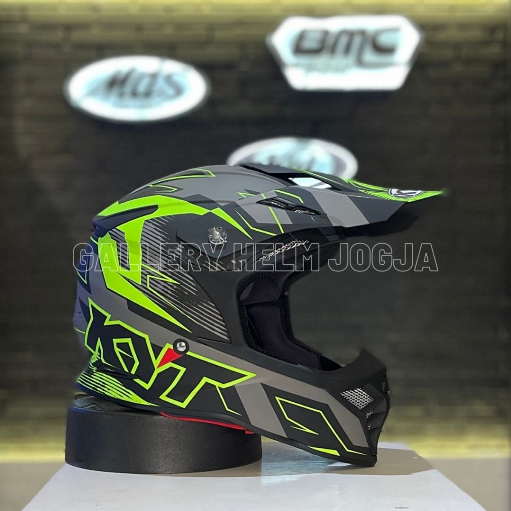 KYT SKY HAWK DIGGER MATT GREY YELLOW / KYT SKYHAWK DIGGER MATT GREY YELLOW / helm full face / helm b