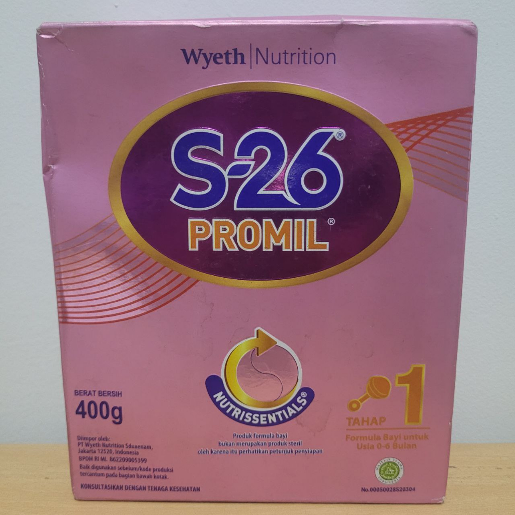 S26 Promil Tahap 1 400gr Exp Date 2024 Dus Kemasan Penyok Sedikit