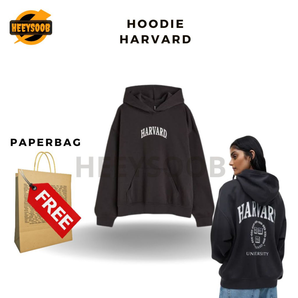 Hoodie HM Harvard Jaket Sweater hoodie pria wanita hm