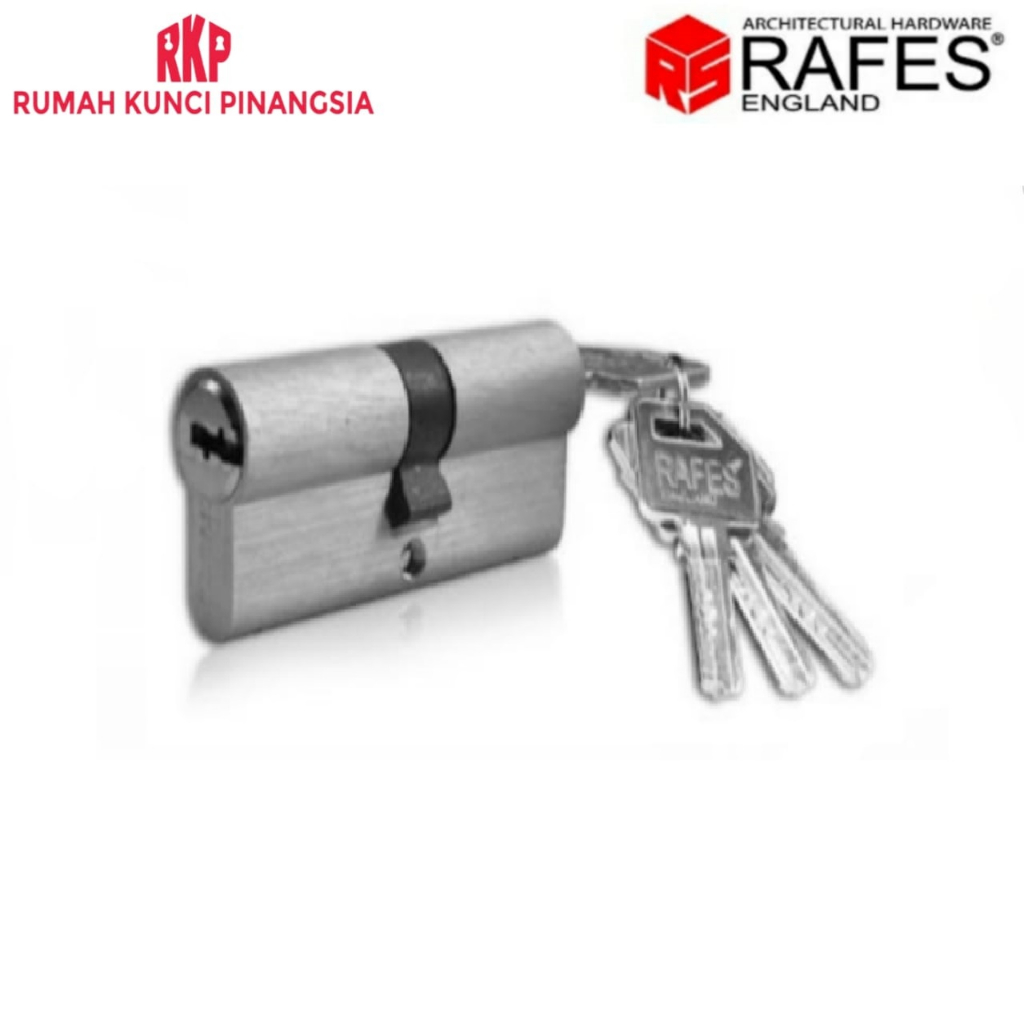 Door Cylinder Lock Kunci Silinder Pintu Kunci-Kunci 7.1 cm Silver Kuningan RAFES SL 6524