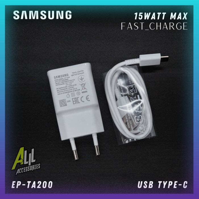 Charger Samsung A21 M20 M31 Original usb Type-C Fast Charging