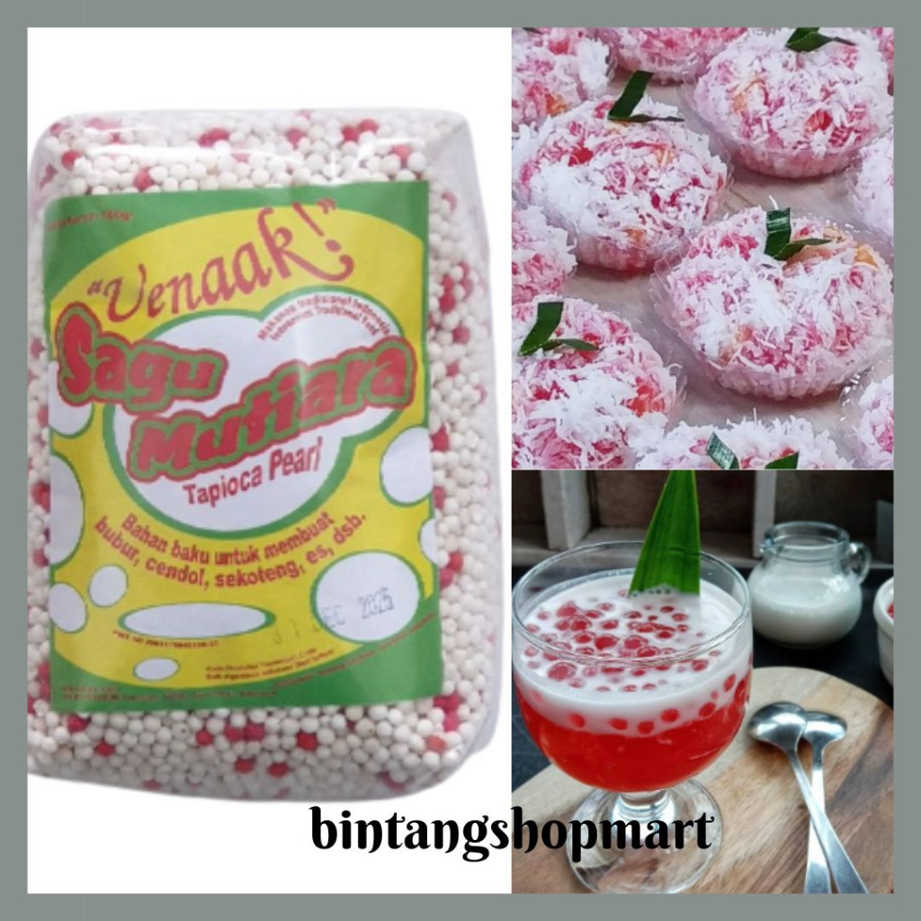 

❤bintangshopmart❤Sagu Mutiara MERAH 500 gram / topping minuman makanan dessert murah