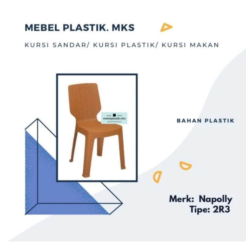 Kursi Plastik/ Kursi Napolly/ Kursi Sandar 2R3