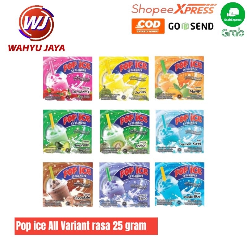 

Pop Ice Sachet aneka Variant rasa 25gram isi 5 sachet