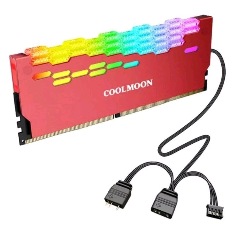 Heatsink Pendingin Aluminium Cooling RAM Memory Coolmoon ARGB