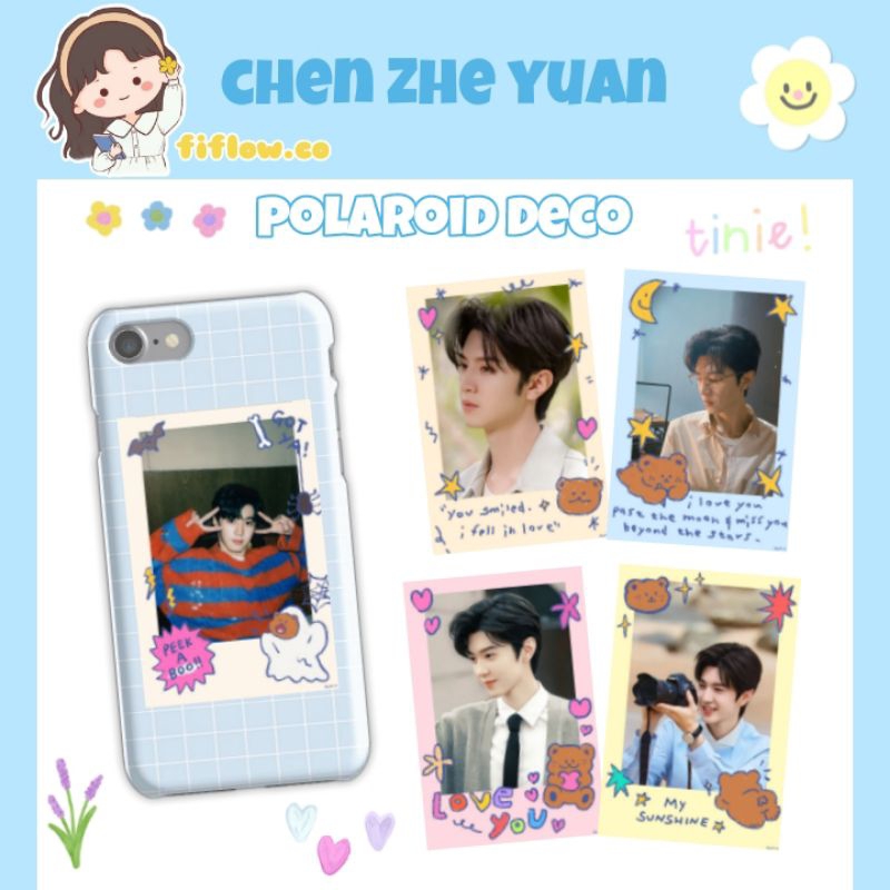 Photocard Deco Chen Zhe Yuan/Polaroid Deco Aktor China Drama China Hidden Love Chen Zhe Yuan/Fankit 