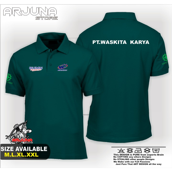 KAOS POLO/KAOS KERAH KONTRAKTOR LOGO WASKITA/BUMN TERBARU