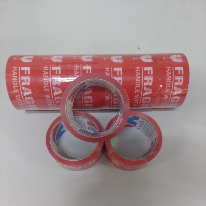 

Lakban Fragile Merah Murah Mitran 48mmx40m / Lakban Jangan Dibanting