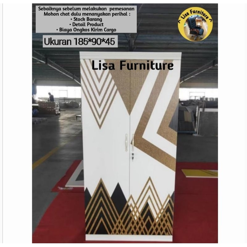 Lemari Besi Pakaian|Lemari Besi Pakaian Sliding|Lemari Besi Pakaian Sliding 2 Pintu|Lemari Besi Paka