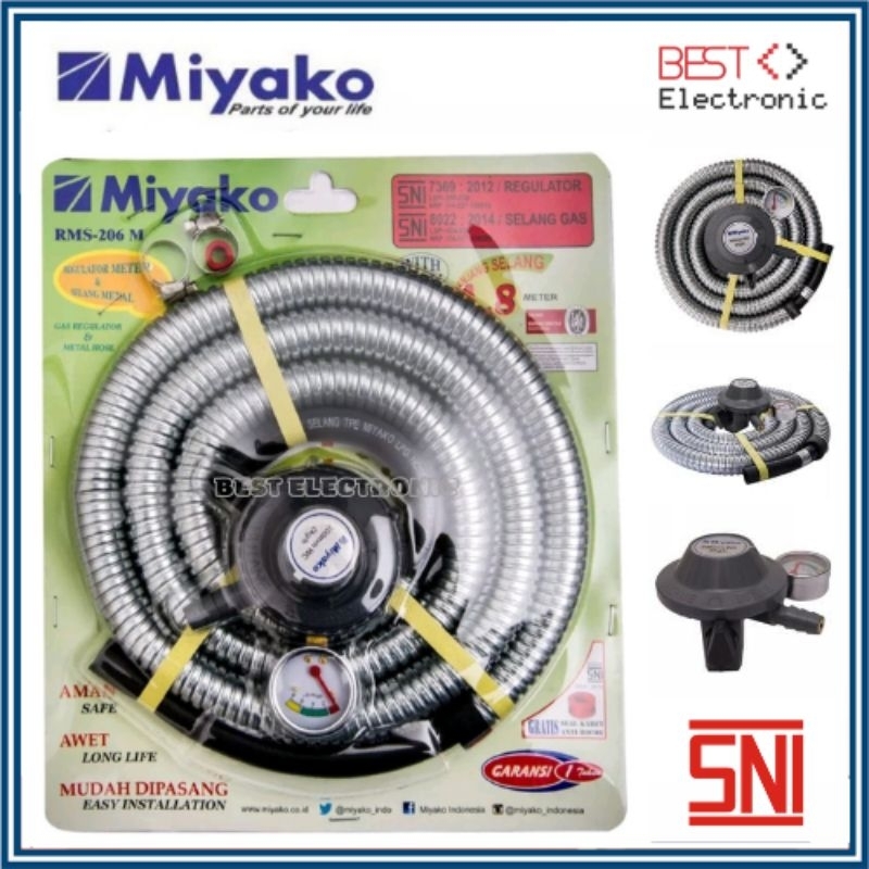 Miyako Selang + Regulator Kompor RMS 206 M / RMS206 / RMS 206M / RMS206M / RMS206 M ORIGINAL
