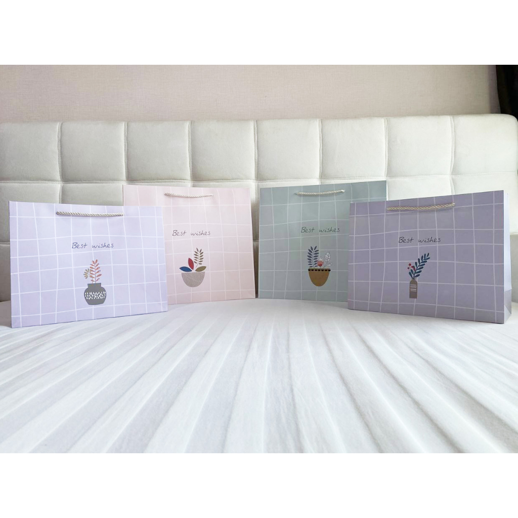 

Paper Bag Horizontal Plants Best Wishes / Tas Kado / Shopping bag / Goodie bag