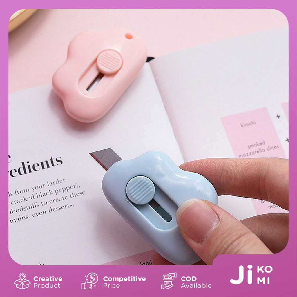 

Cutter Mini Lucu Karakter Cloud Model Awan Geser Safety Blade Alat Buka Paket Cute Stationery - JI