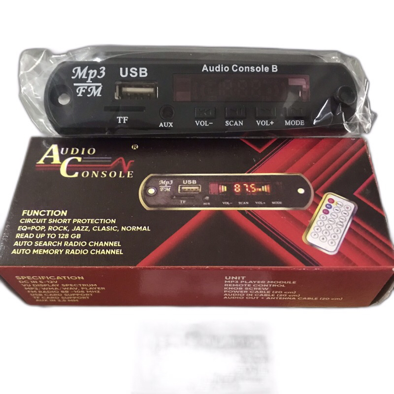 MODUL MP3 BLUETOOTH AUDIO MUSIC PLAYER KIT CONSOLE IDO type