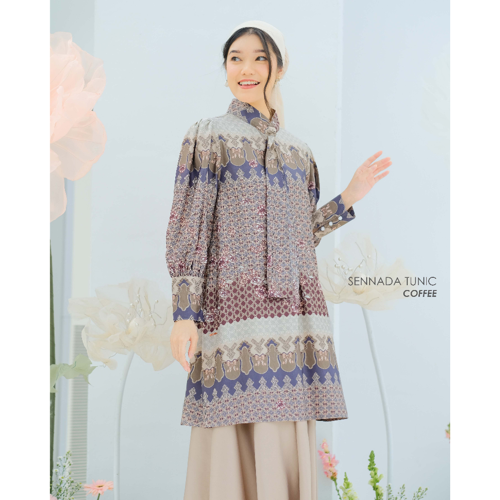 Mayoutfit Peony Set Series Coffee | Sarimbit Lebaran Baju Muslim Raya Keluarga-Sennada Coffee