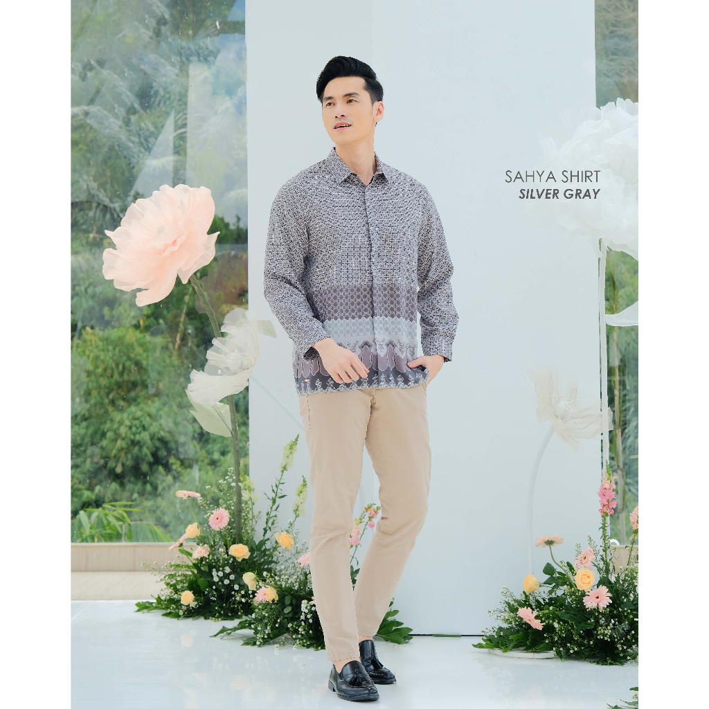 Mayoutfit Peony Set Series Silver Gray | Sarimbit Lebaran Baju Muslim Raya Keluarga-1
