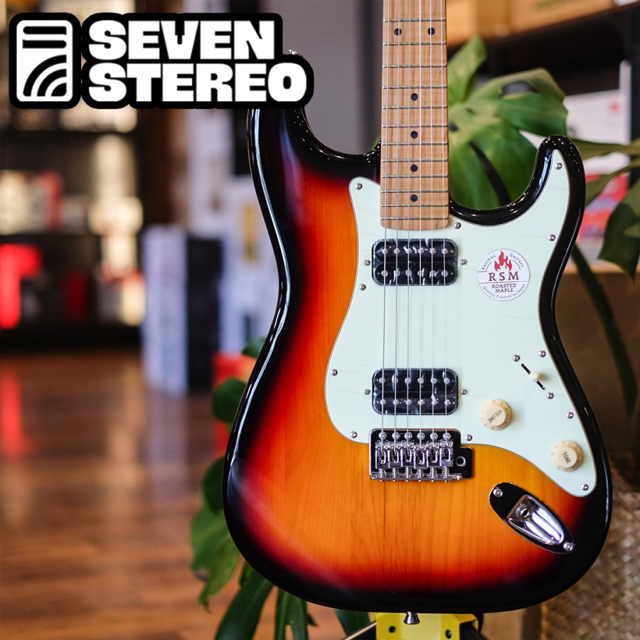 Bacchus BST3RSM Roasted Maple Stratocaster HH Electric Guitar Sunburst